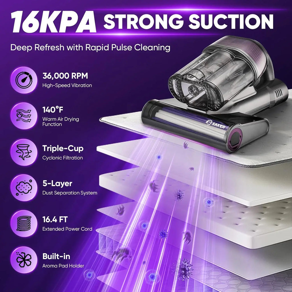 PureRest™ UV Vacuum 🛏️✨ — Deep Clean for Fresher Bedding