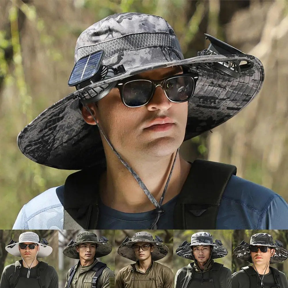 SolarShade™ Cooling Hat 🧢⚡ — Built-In Fan & Sun Protection