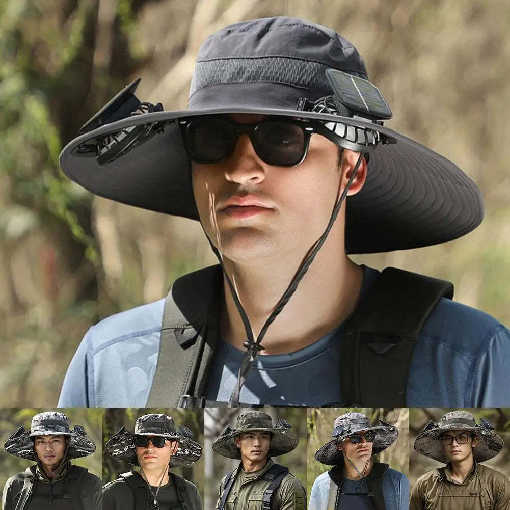 SolarShade™ Cooling Hat 🧢⚡ — Built-In Fan & Sun Protection